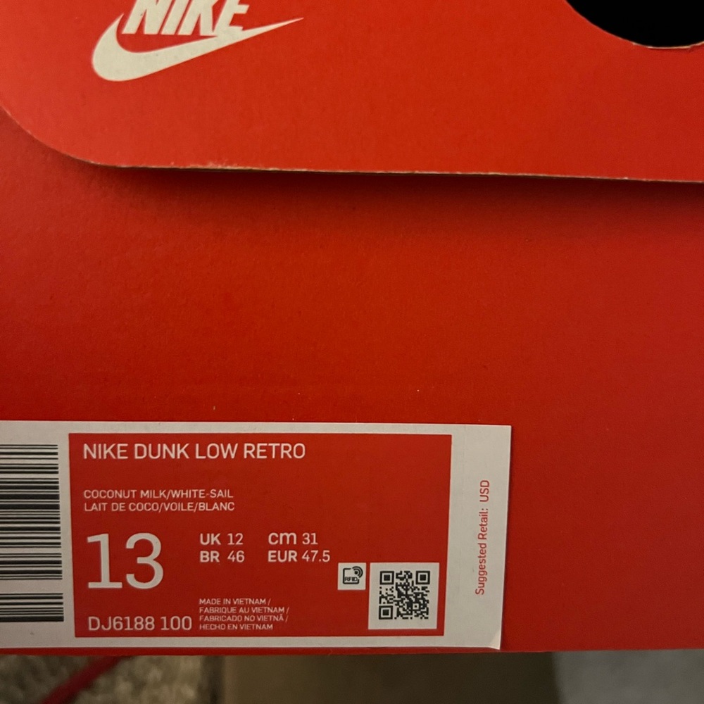 COPY - Coconut Milk dunks size 13